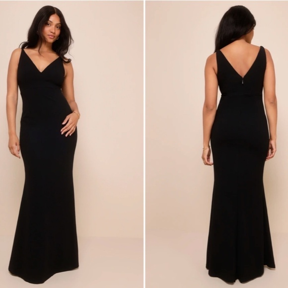 LULU's Prom Wedding Bridesmaid Special Event Classic Mermaid Maxi Dress NWOT - Picture 5 of 7